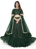 Dark Green Party Wear Lehenga Choli