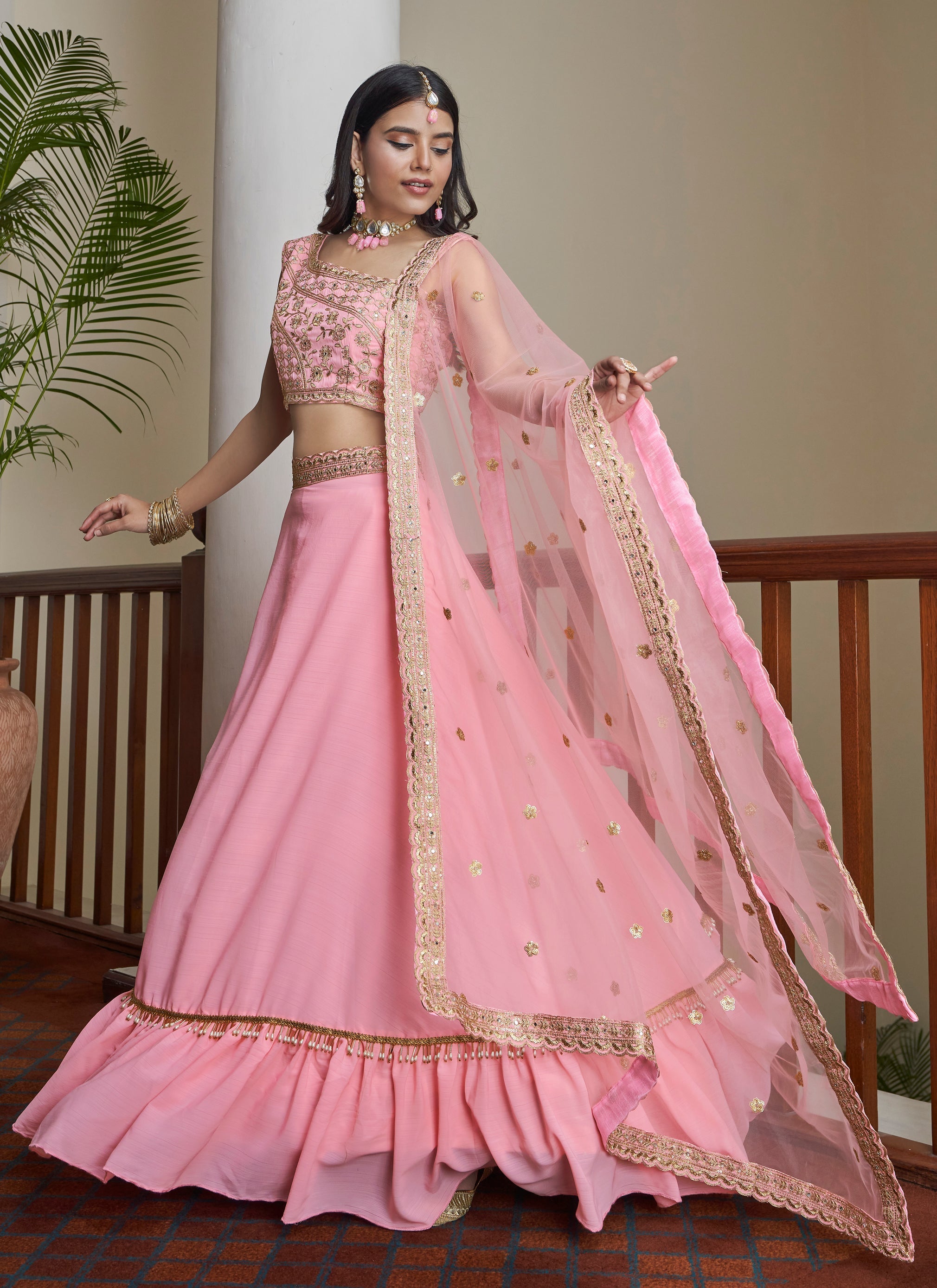 Buy Designer Pink Lehenga Mirror Work Lehenga Choli for Women Indian  Wedding Wear Bridal Party Wear Lehenga Choli Sangeet Function Wear Lehengas  Online in India - Etsy