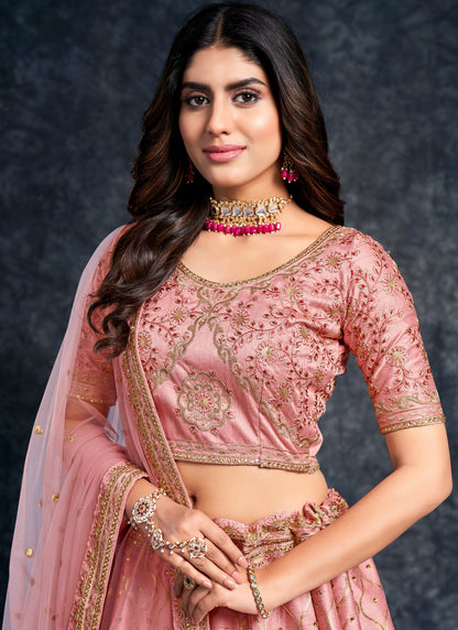 Bridal Peach Lehenga Choli