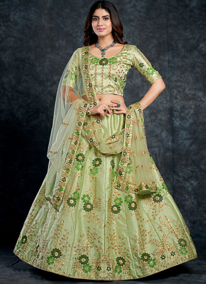 Bridal Pista Green Lehenga Choli