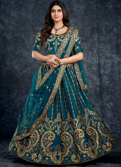 Bridal Navy Blue Lehenga Choli