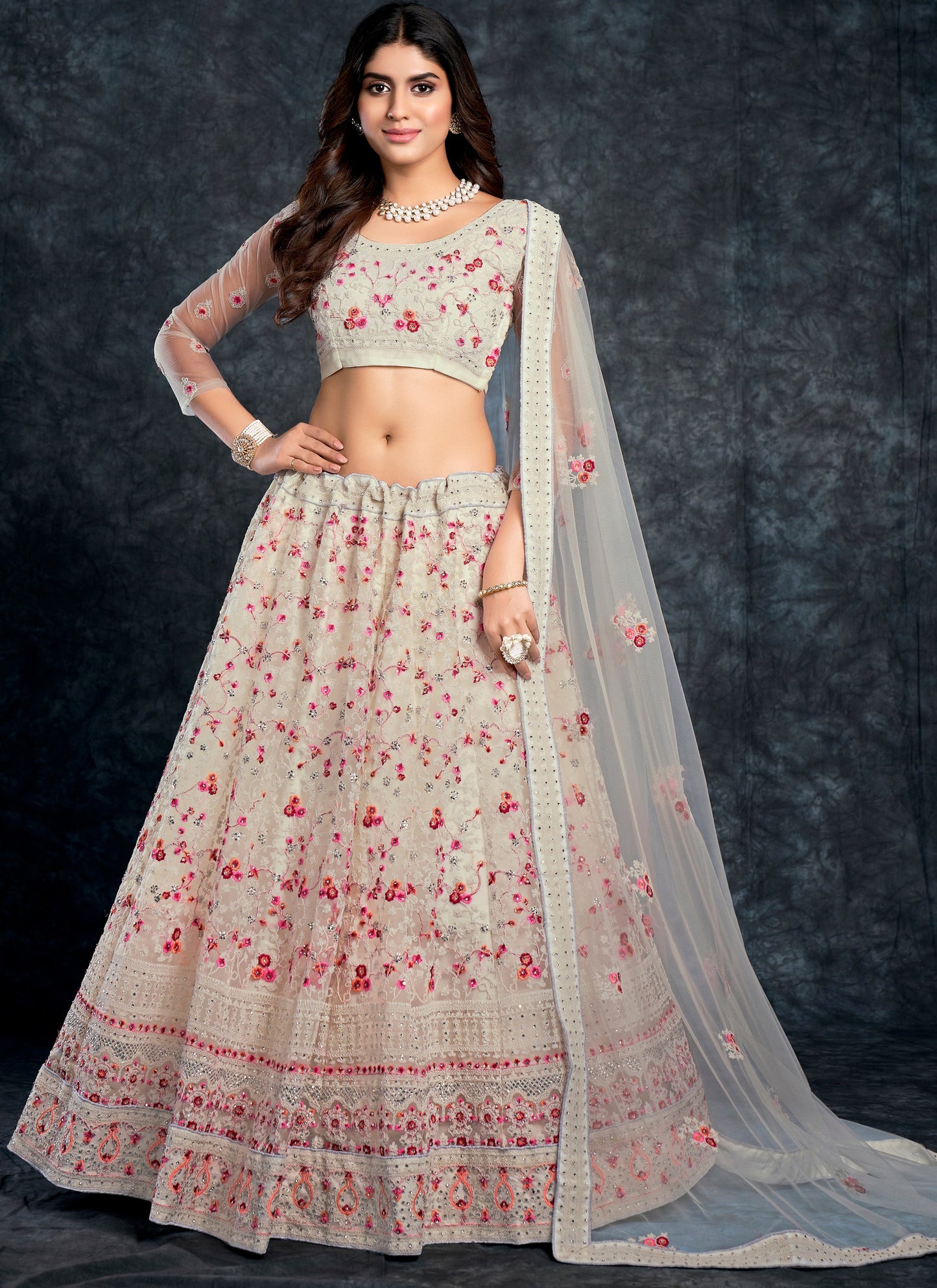 Bridal White Lehenga Choli