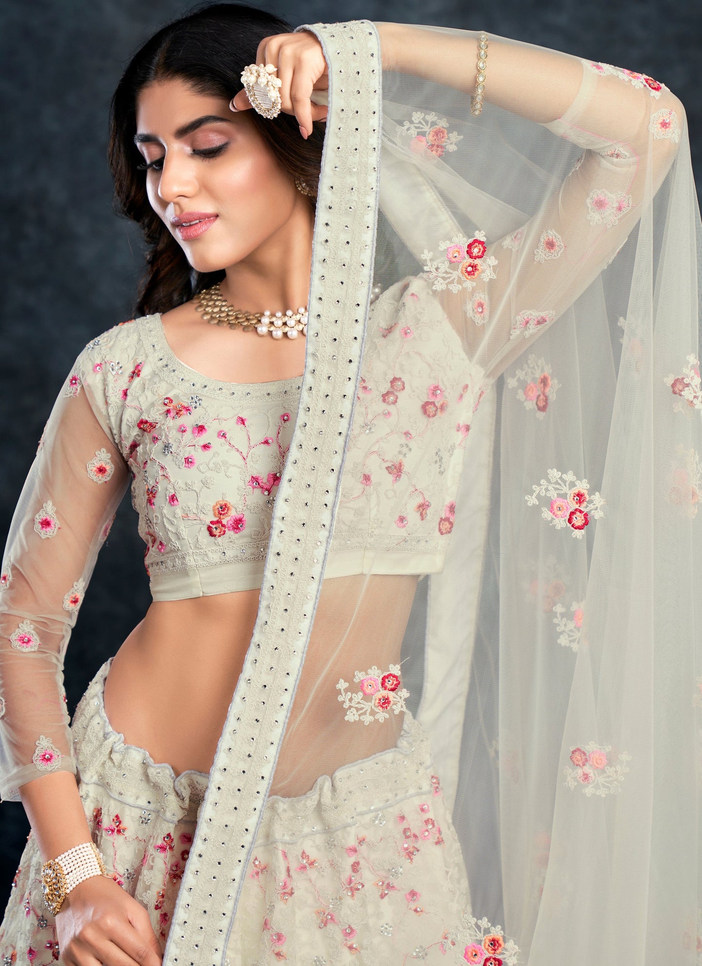 Bridal White Lehenga Choli