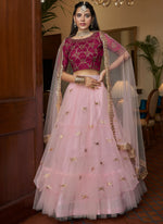 Designer Baby Pink Lehenga Choli