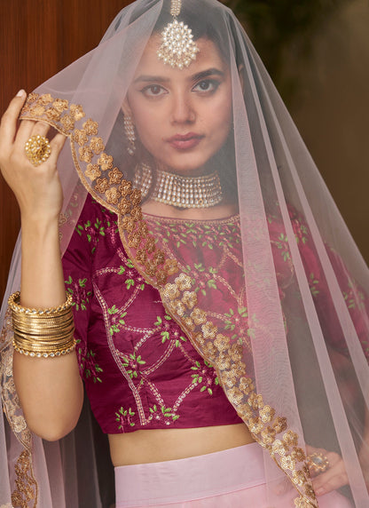 Designer Baby Pink Lehenga Choli