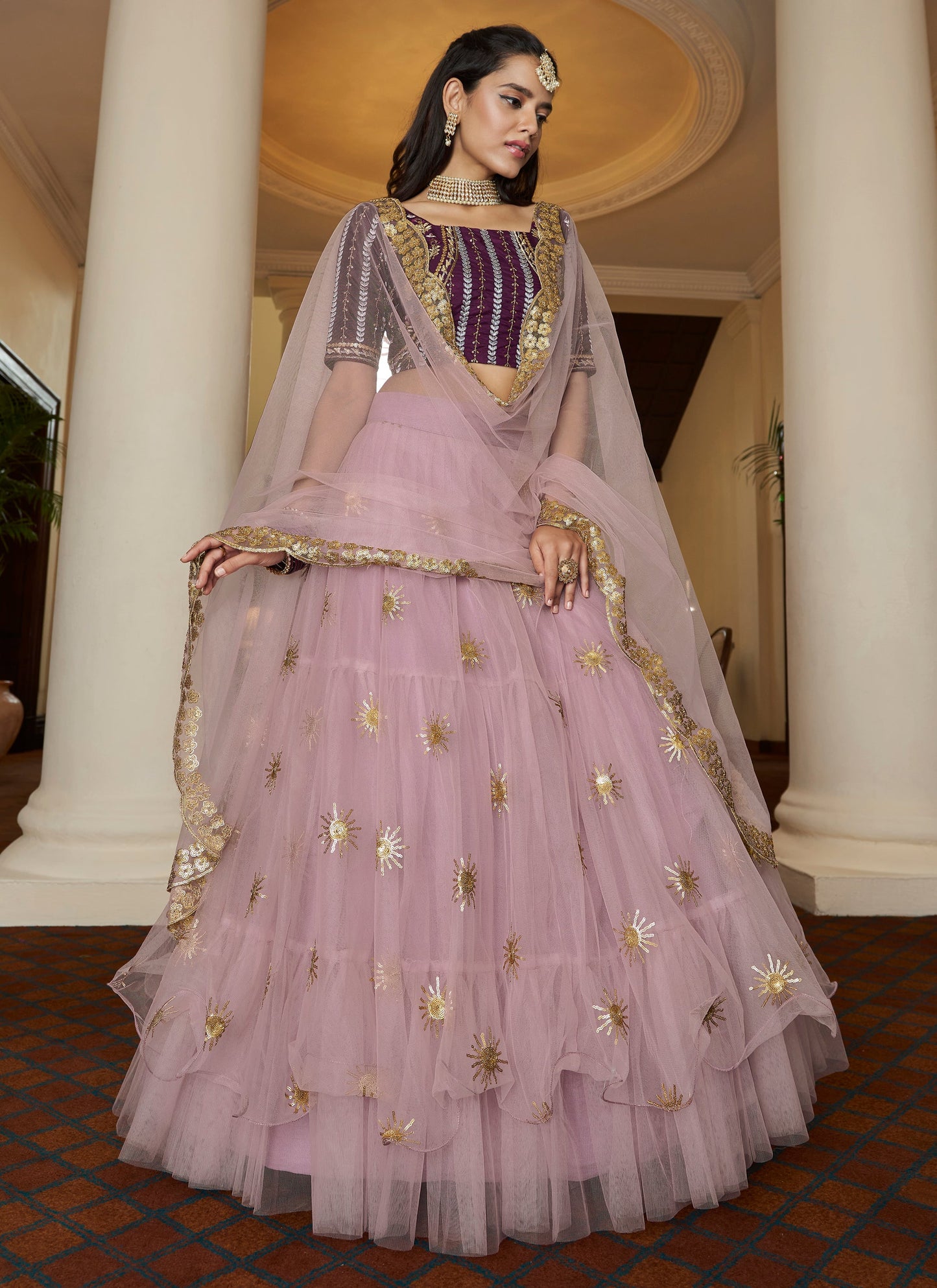 Designer Light Purple Lehenga Choli