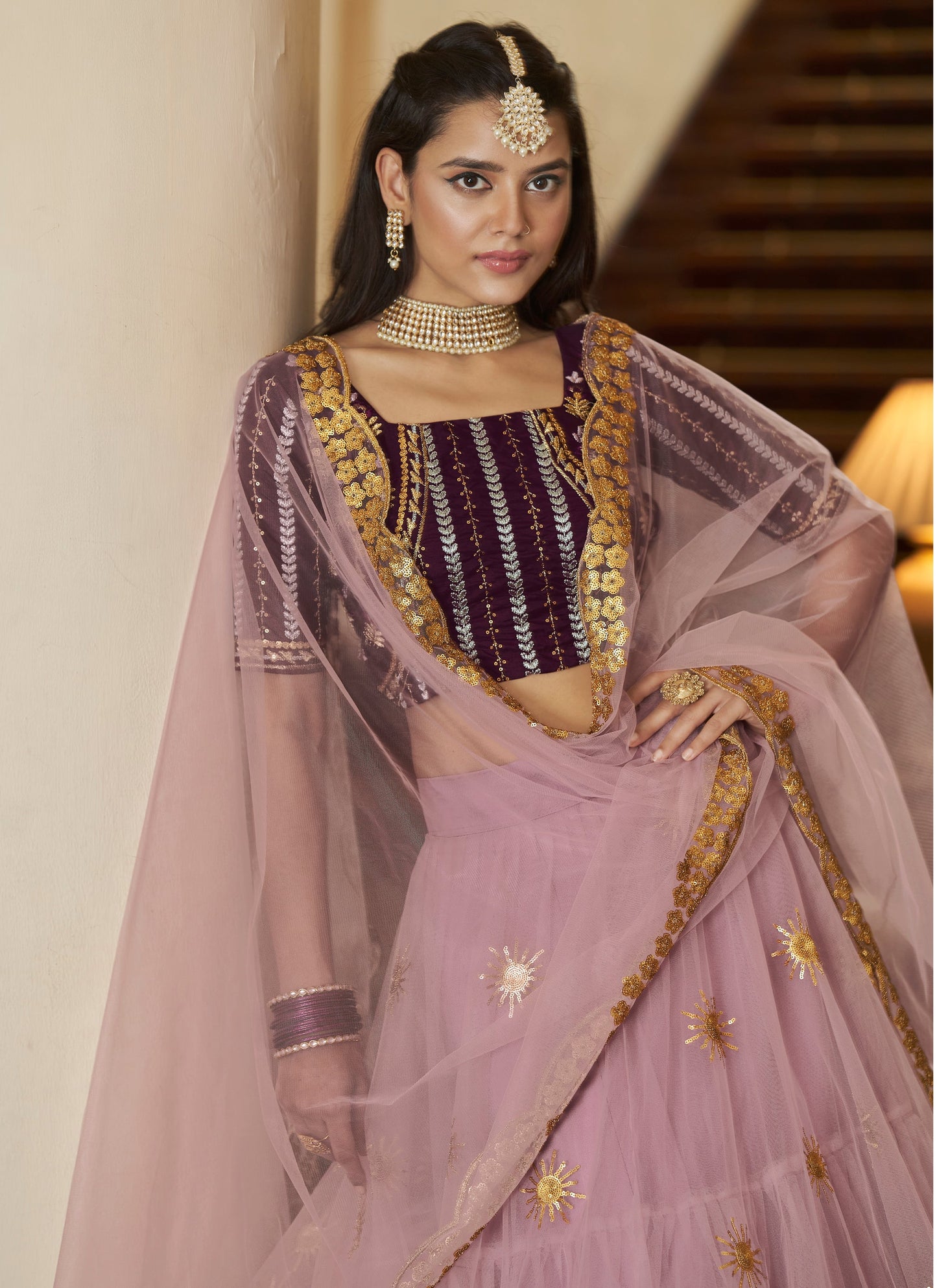 Designer Light Purple Lehenga Choli