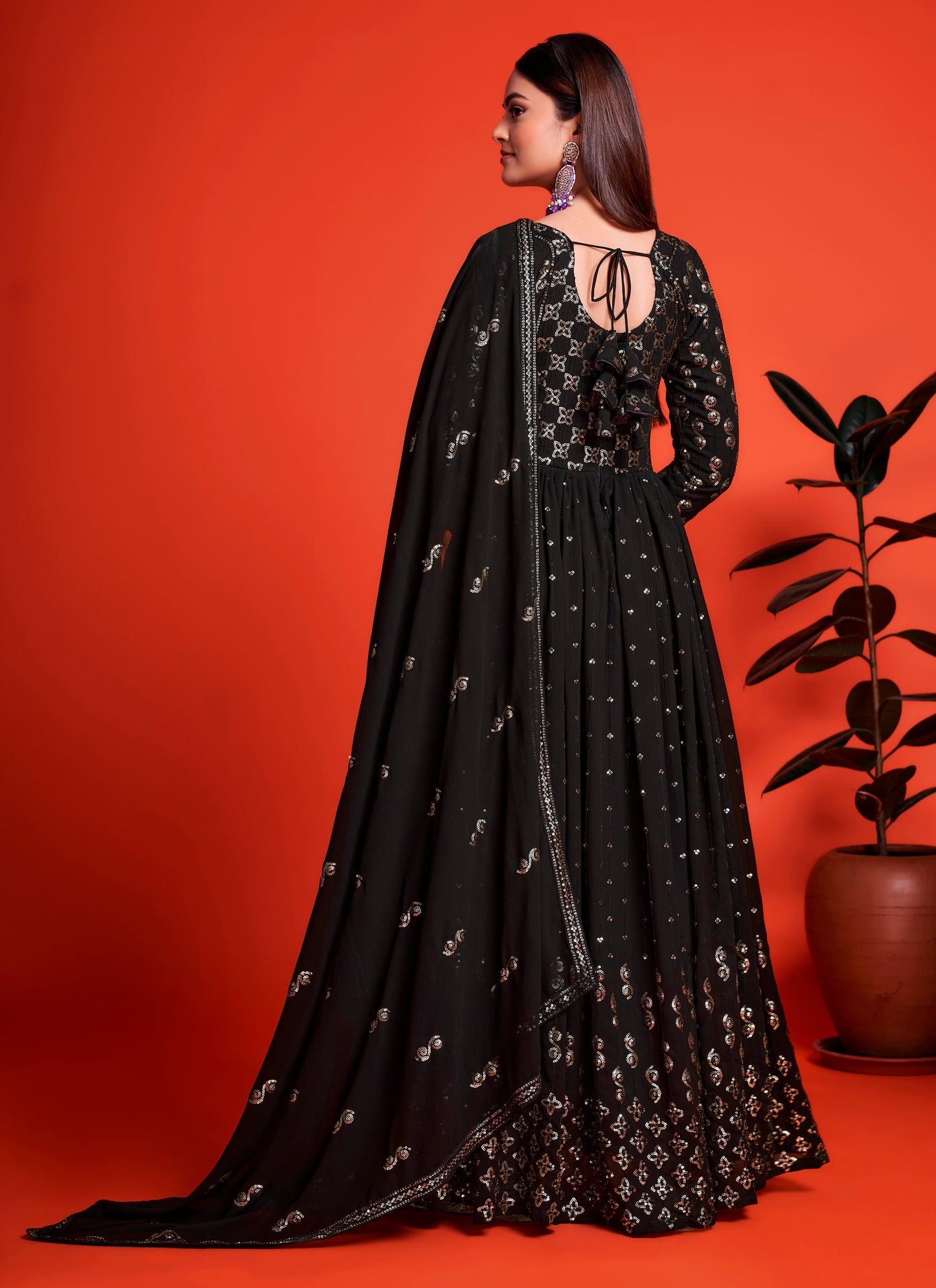 Designer Z Black Long Gown