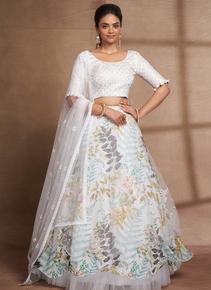 Stylish White Lehenga Choli