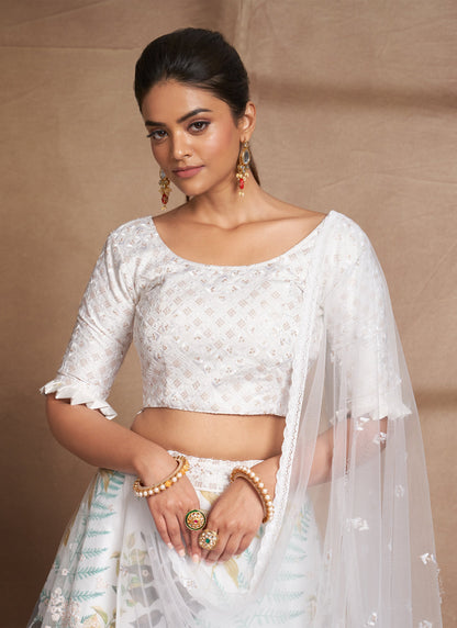 Stylish White Lehenga Choli