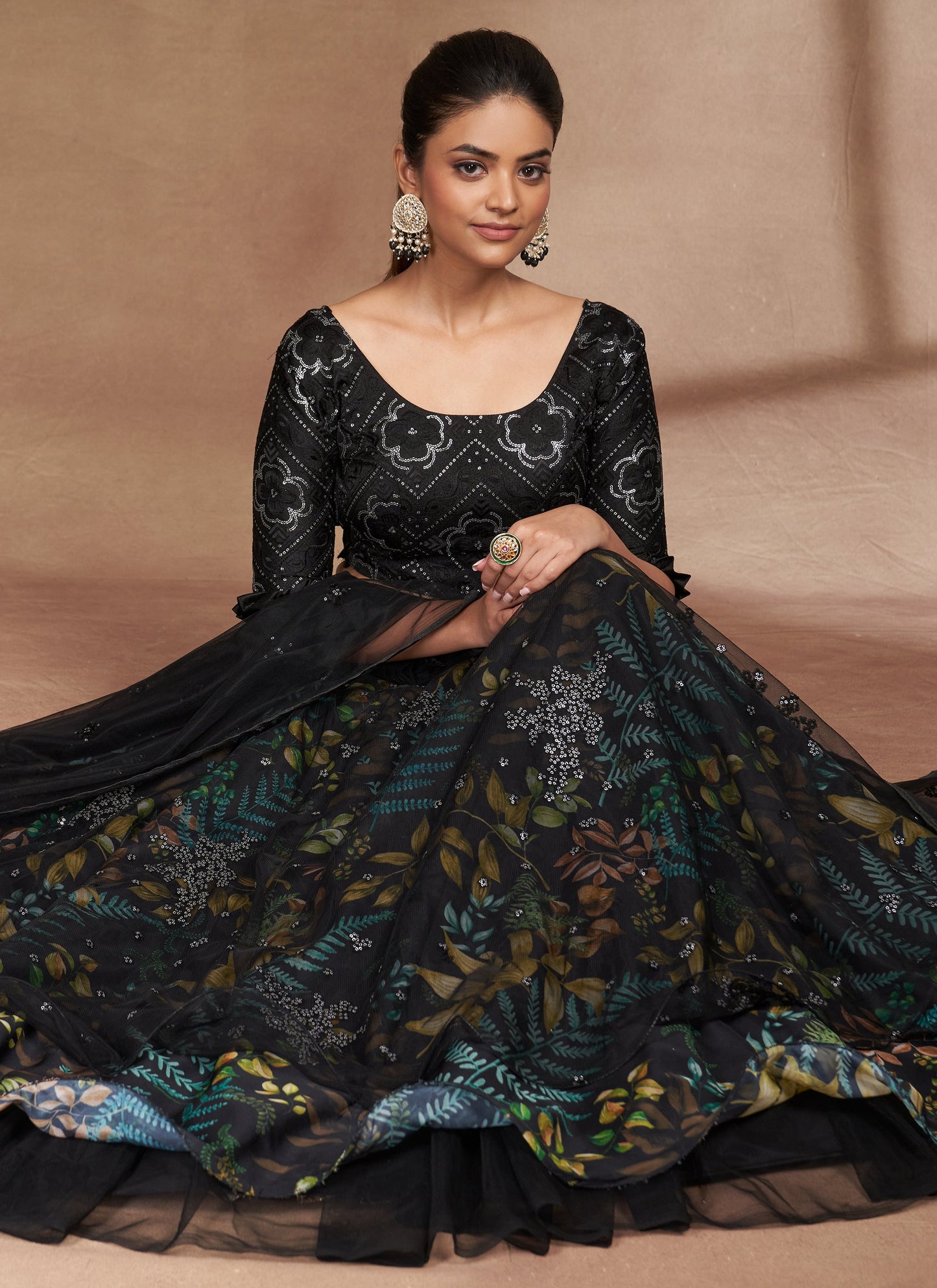 Designer Black Lehenga Choli