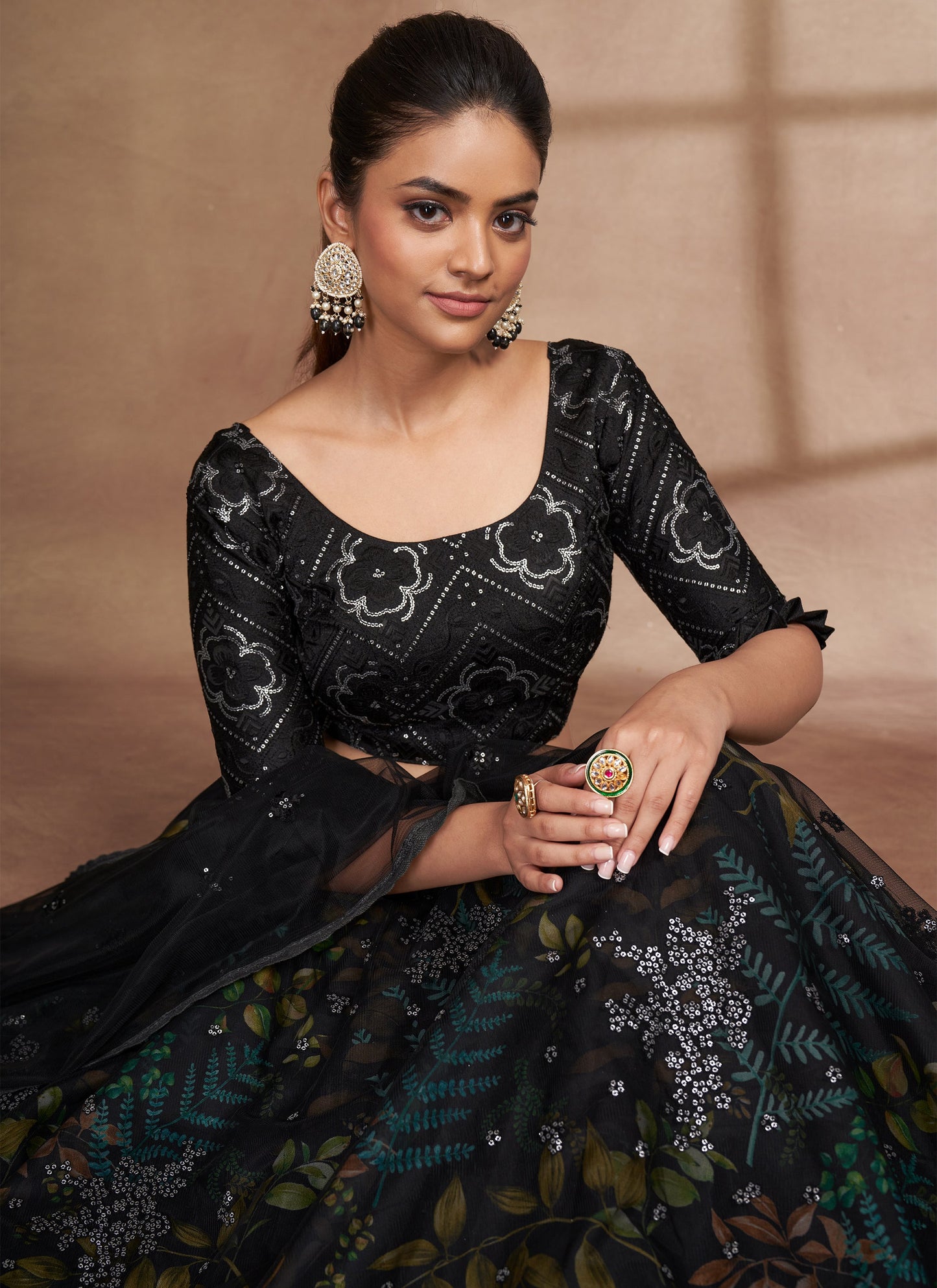 Designer Black Lehenga Choli