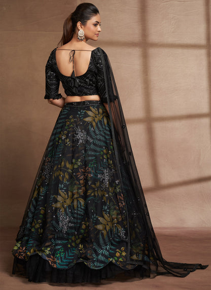 Designer Black Lehenga Choli