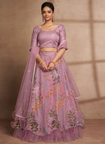 Stylish Lavender Lehenga Choli