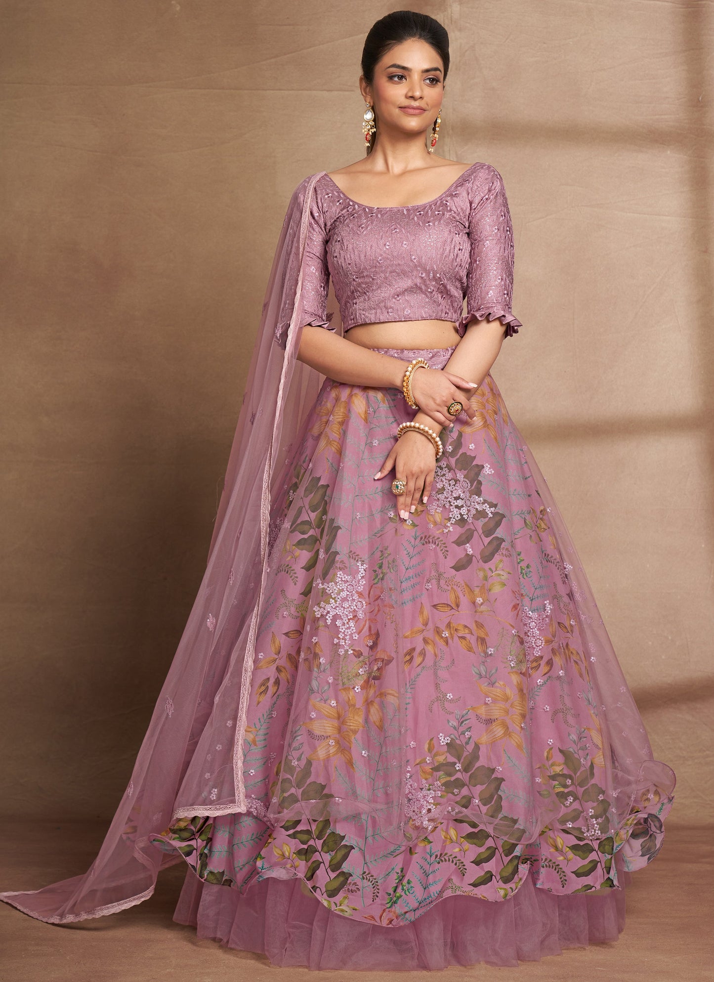 Stylish Lavender Lehenga Choli