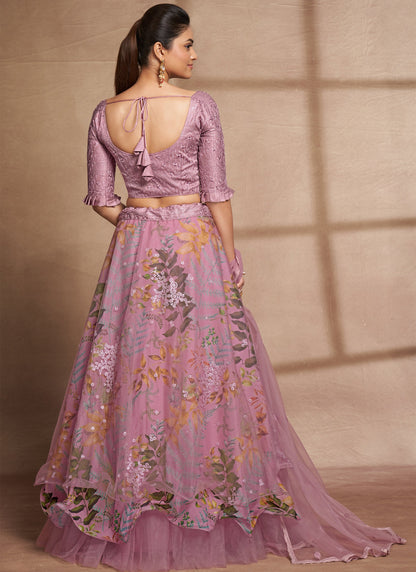 Stylish Lavender Lehenga Choli