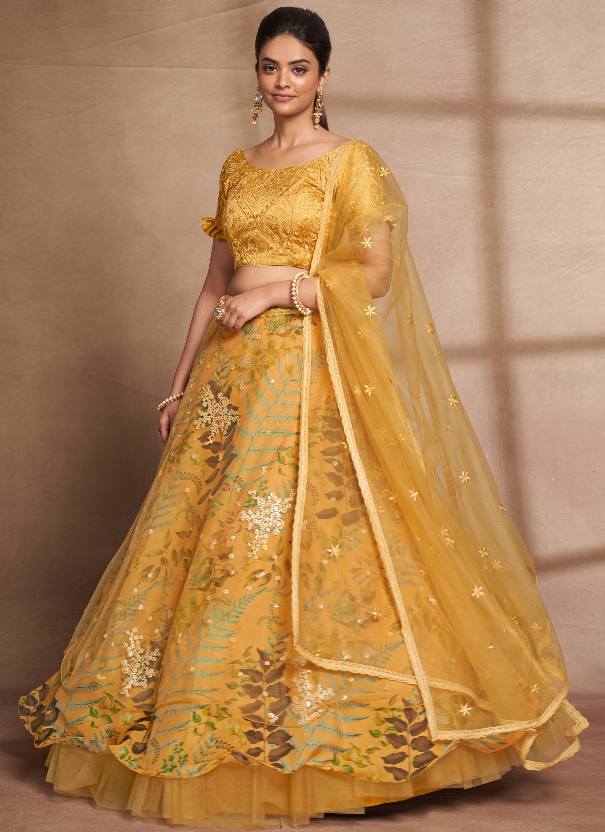 Exclusive Designs Yellow Designer Lehenga Choli For Wedding – Kaleendi