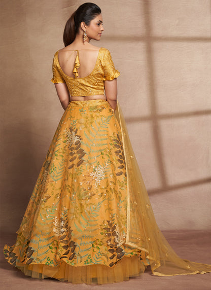 Designer Yellow Lehenga Choli