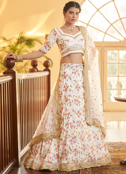 Designer White Lehenga Choli