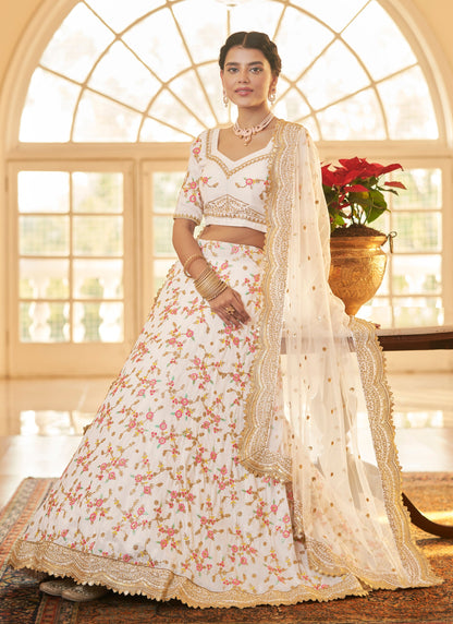 Designer White Lehenga Choli