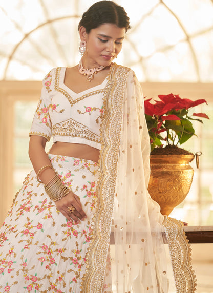 Designer White Lehenga Choli