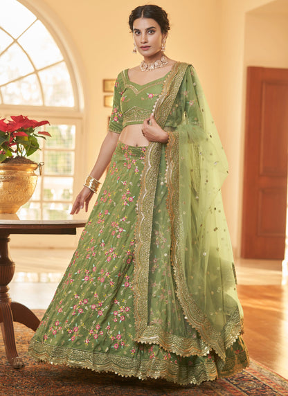 Designer Mehendi Lehenga Choli