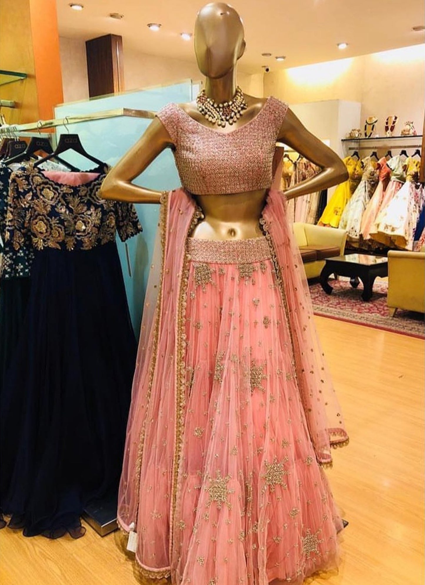 Light Tomato Lehenga Choli