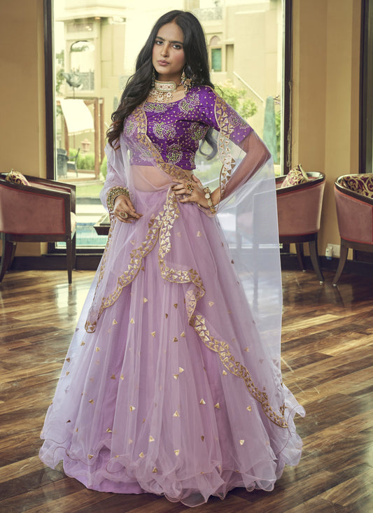 Light Purple Party Wear Lehenga Choli