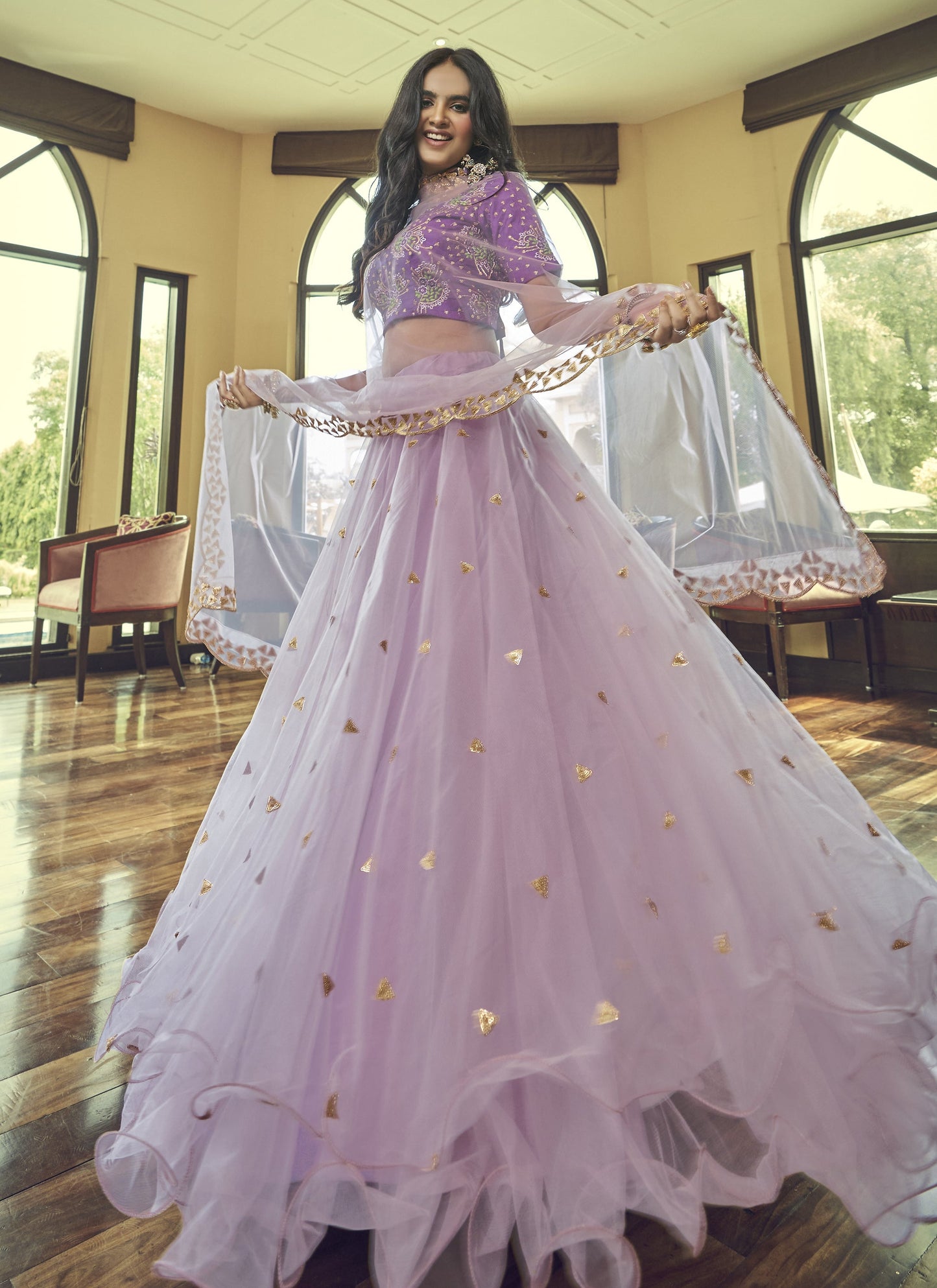 Light Purple Party Wear Lehenga Choli