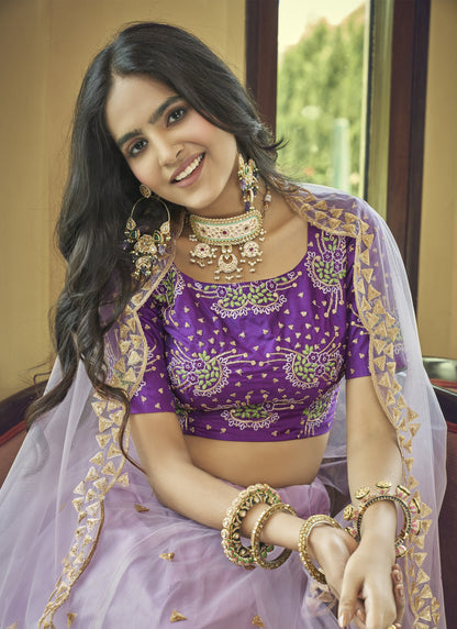 Light Purple Party Wear Lehenga Choli